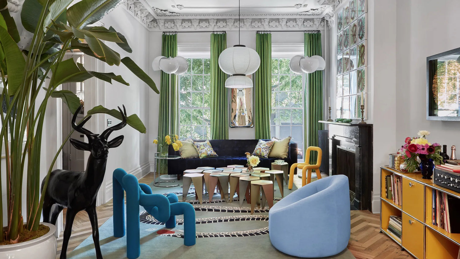 Tour a Designer’s Own Colorful Brooklyn Townhouse